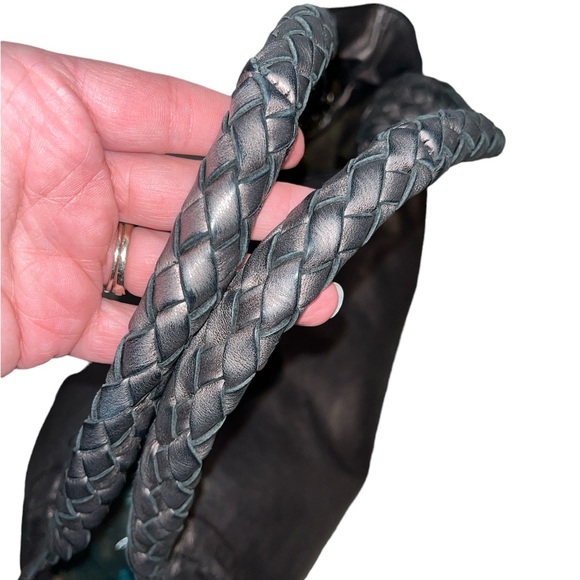 Salvatore Ferragamo Perforated Logo Metallic Bronze Ganchini Leather Tote Bag - Picture 7 of 17